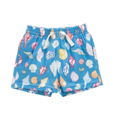 Boys Swim Trunk - Blue Seashells