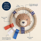 Itzy Ring Pal™ - Teething Ring, Taupe Bear