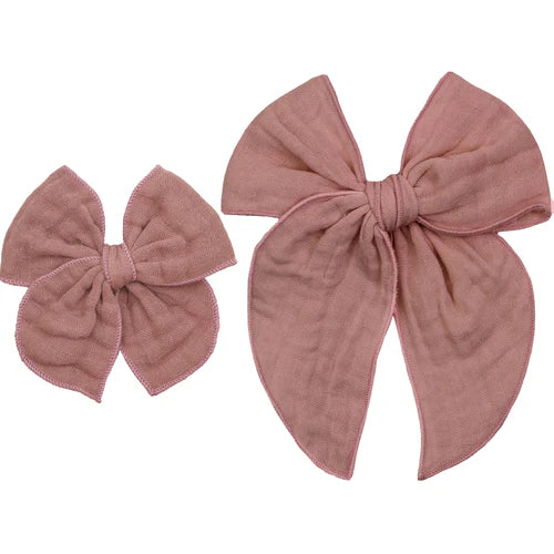 Cloud Muslin™ Heirloom Bow - Berry Clip - Large