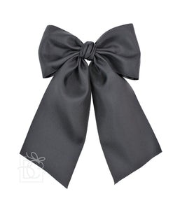 Satin Bow with Euro Knot and Tails - 4.5"