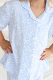 Blue-Tiful Bows Girls Two-Piece Flare Lounge Set