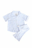 Blue-Tiful Bows Girls Two-Piece Flare Lounge Set