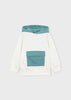 Boys Hoodie - Cream/Algae