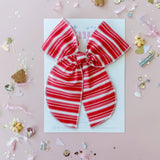 Candy Cane Stripe Bow - Clip or Nylon