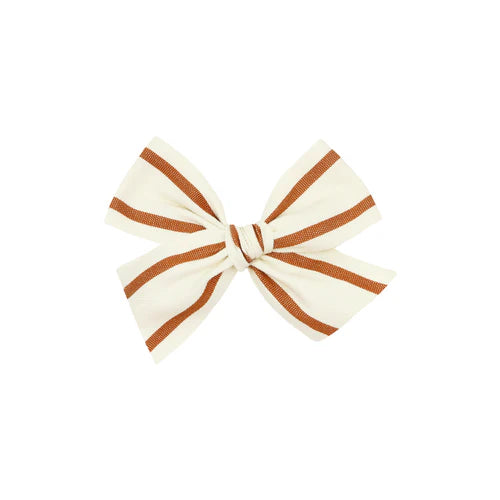 Ribbon Bow Copper Stripe Clip - Alligator Clip