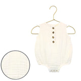 Cloud Muslin Bubble Romper - Cream
