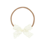 Lace Bow - Mini Ivory Headband