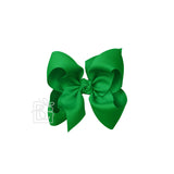 Signature Grosgrain Bow on Clip: 5.5" Huge - 2.25" Ribbon on Alligator Clip - Various Colors