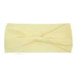 WIDE PANTYHOSE ADD-A-BOW HEADBAND: OATMEAL / 3+ Months