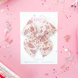 Pink Christmas Trees Bow - Clip or Nylon