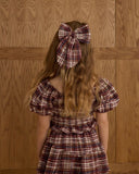 Oversized Bow - Burgundy Plaid