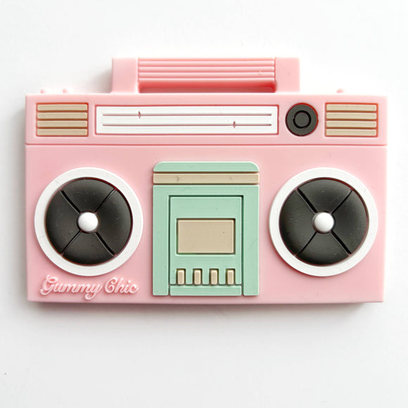 Boom Box Silicone Teether - Pink