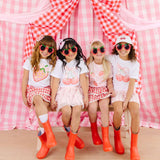 Red Gingham Bow Clip - Kids Hair Bows