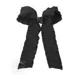 Double Ruffle Tail Bow on Alligator Clip - Various Colors