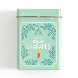 Kids Charades Game - Deck of Cards + Storage Tin