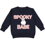 Spooky Babe Patch Halloween Sweatshirt - Girl