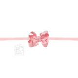 1/4" NYLON PANTYHOSE HEADBAND W/SIGNATURE GROSGRAIN BOW: ORANGE / 5.5" Huge