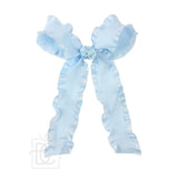 Double Ruffle Tail Bow on Alligator Clip - Various Colors