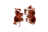 Layered Football Bows 5.5" Huge -Clip