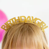 Gold Birthday Girl Headband