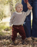 Chunky Knit Sweater - Black Cherry Stripe