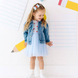 Apple Gingham Short Sleeve Tutu Dress