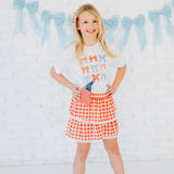 Red Gingham Bow Clip - Kids Hair Bows