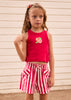 Girls Printed Shorts - Persimmon