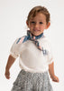 Girl T-shirt with Printed Neck Scarf