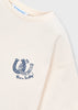 Girl T-shirt with Printed Neck Scarf