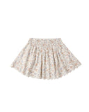 Smocked V Mini Skirt - Bloom