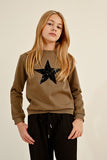 Girls Knitted Sweater - Khaki