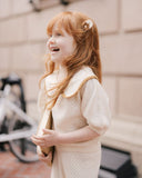 Pointelle Collared Top - Natural