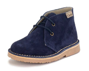 Navy Suede Lace Up Boot