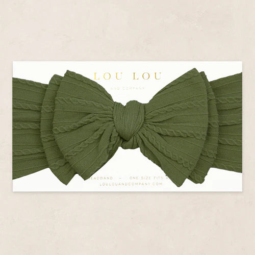 Cable Knit Headband - Olive