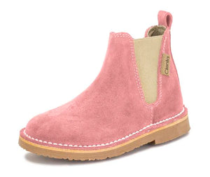Pink Suede Zipper Boot