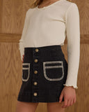 Denver Mini Skirt - Washed Black