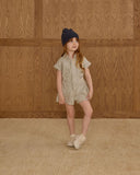 Utility Romper - Navy Pinstripe