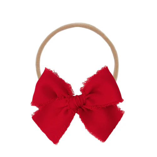 Chiffon Bow - Red Headband
