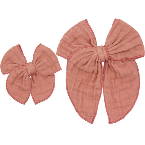 Cloud Muslin™ Heirloom Bow - Rose Clip - Large