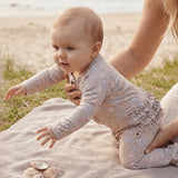 Ruffle Footie - Sandy Beach