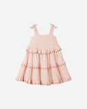 Ruffled Swing Dress - Petal Gingham