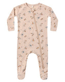 Bamboo Zip Footie - Candy
