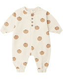 Relaxed Fleece Jumpsuit - Pumpkins