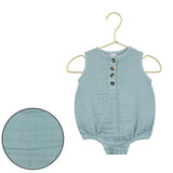 Cloud Muslin Bubble Romper - Steel
