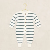 Knit Long Sleeve Onesie - Ocean Stripe