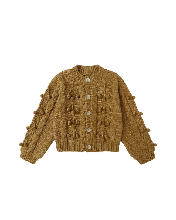 Bobble Cardigan - Golden, Girls