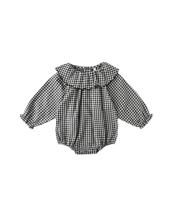 Colette Romper - Black Gingham