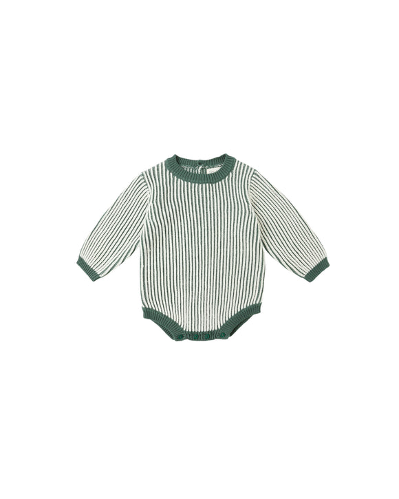 Haywood Romper - Green Stripe