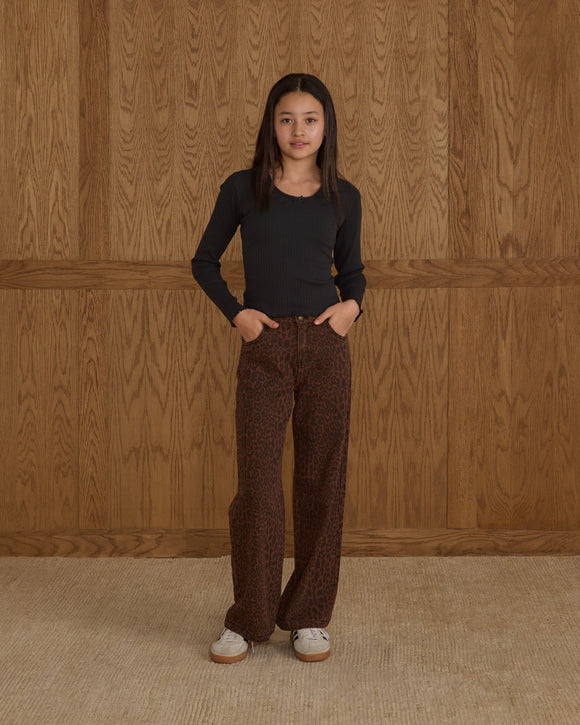 Ribbed Long Sleeve - Black, Teen